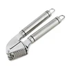 Amazon New Hot Sell Manual hand held stainless steel garlic slice press / onion chopper / Ginger Garlic Peel Hand Squeeze