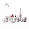 9 pieces set of bath silver base porcelain promotional gift item