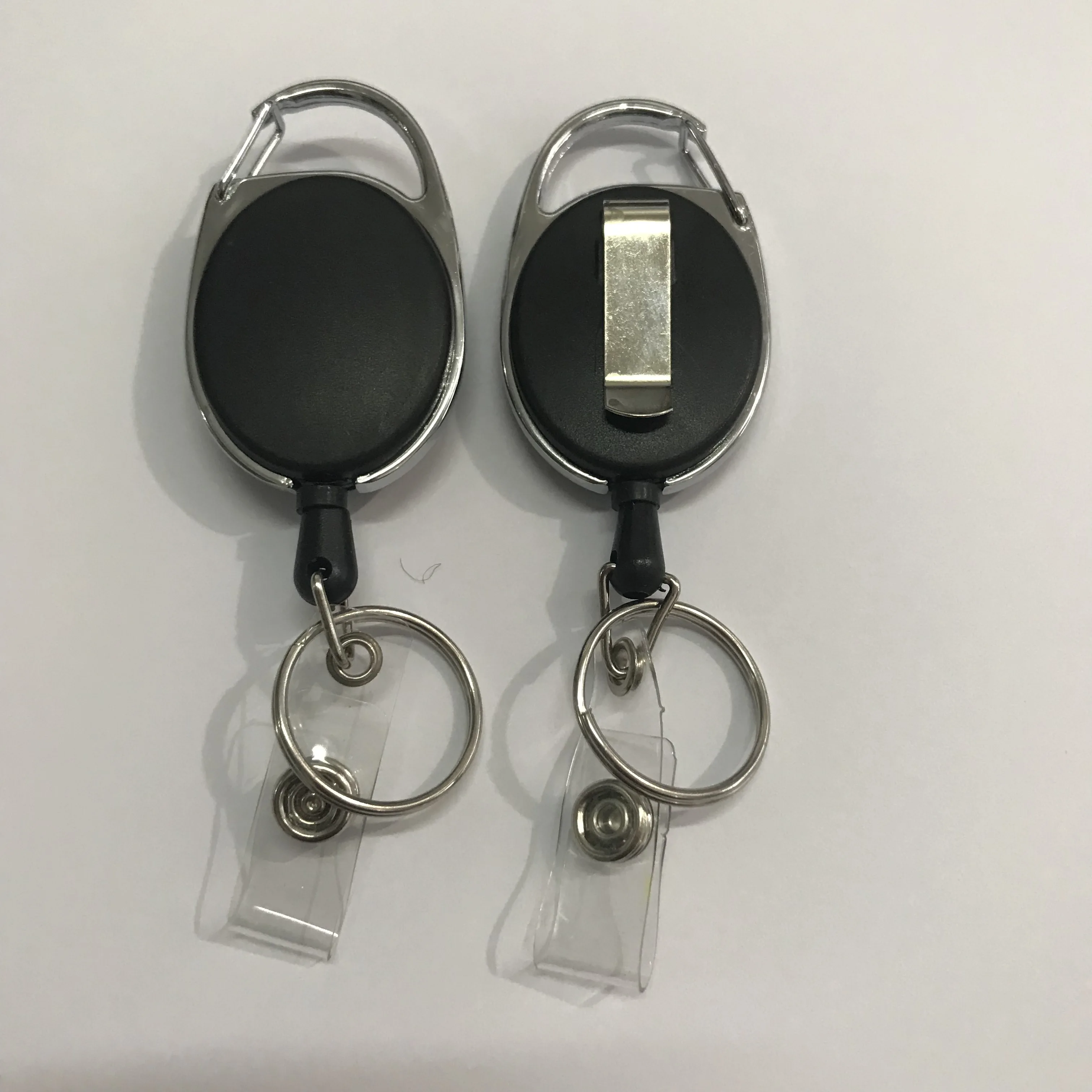 Hot Sell In Amazon Retractable Ld Badge Holder Rigid With Carabiner 