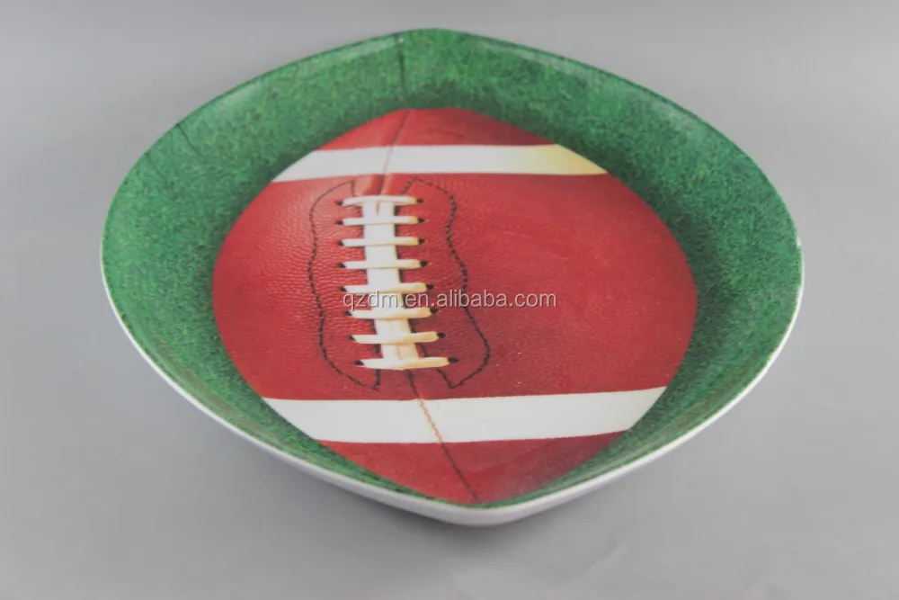 American Football Print Melamine Oval Plate/Oval Plastic Big Serving Plate