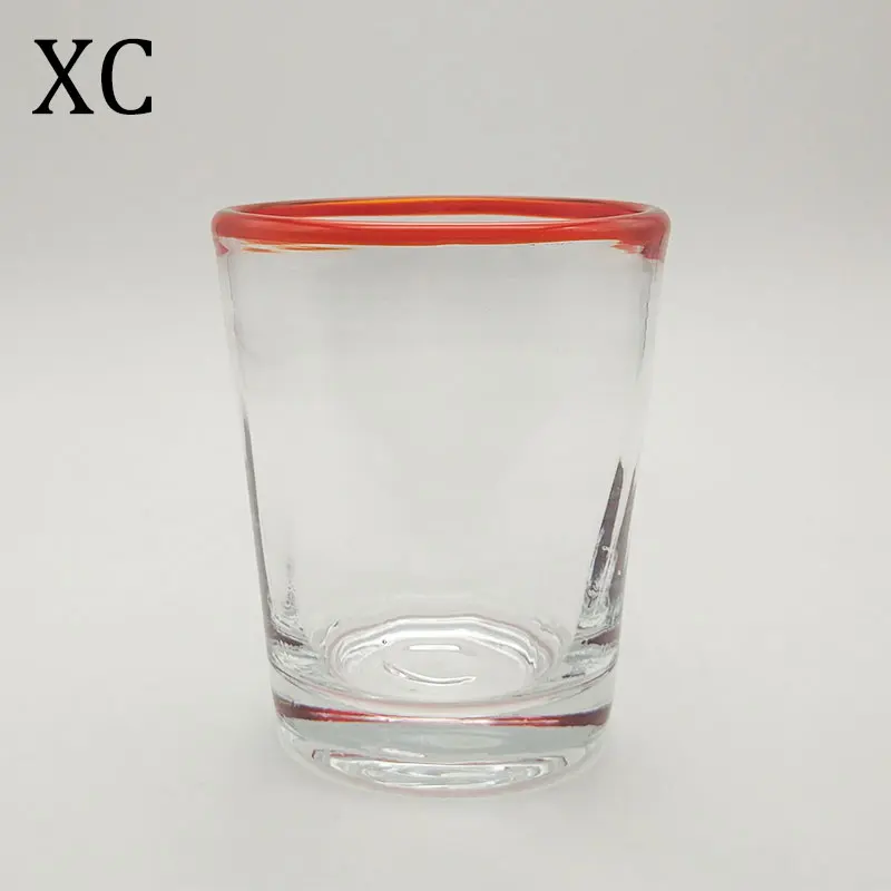 Hot selling handmade glass tumbler colored mexican blown glass