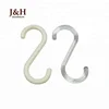J&H Storefixture Symmetrical Clear White ABS Plastic Hanging Holder Shop Jewelry Kitchen Curtain Secured Small S Display Hook