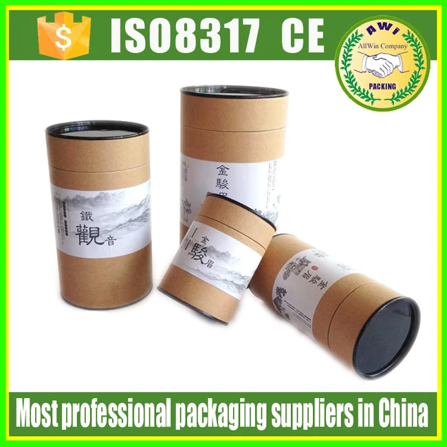 Customized Cylinder Aluminium Foil Cardboard Tea Cans Paper Tube