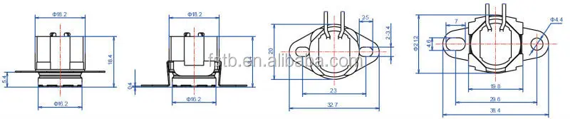 KSD301-M DIMENSION OF THE MAIN BODY