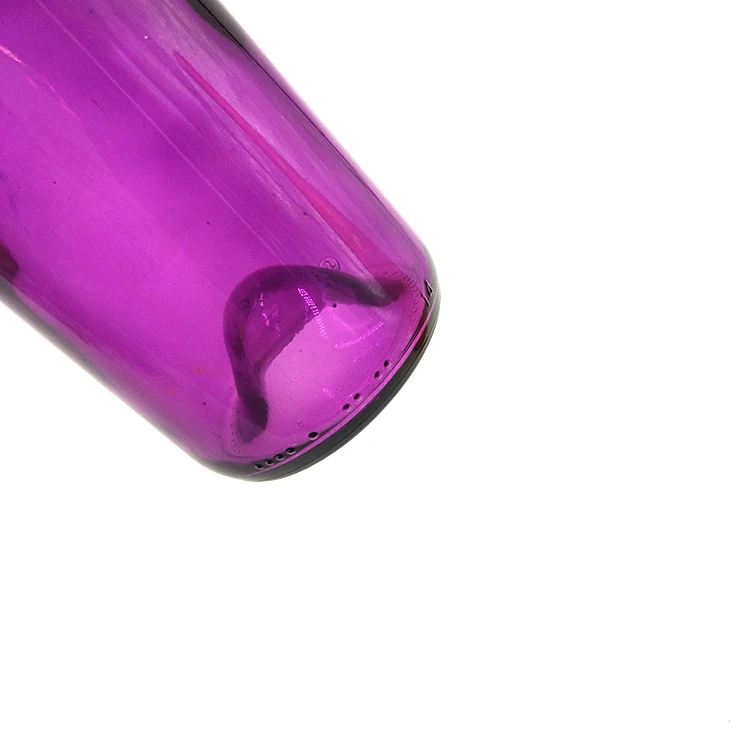 Home Decor 750ml Purple Glass Wine Bottle With Cork Finish Buy Wine