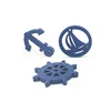 classic blue nautical boat anchor navigation rudder shape wooden button