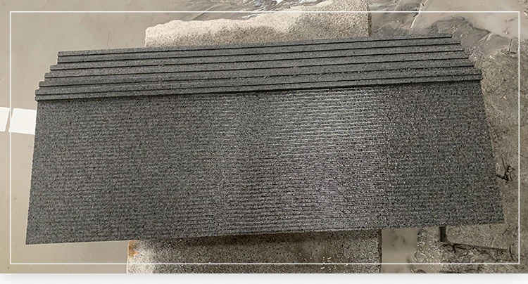 Samistone Natural Stone Stair Step Black New G684 Granite Steps with Rebated Edge