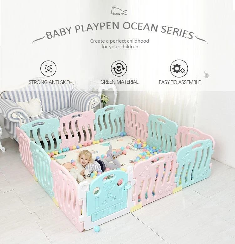 Quality Baby HDPE Plastic Playpen & Playyard for Bedroom and Living Room 0-8 Years factory