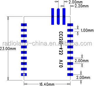 Wireless 868mhz-433mhz 1200m Distance rf Module cc1310 Industrial Transmit Module