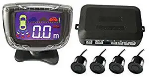 YIMU 4 Sensors 22mm Buzzer LCD Parking Sensor Kit Display Car Reverse Backup Radar Monitor System 12V 7 Colors ,3.5 Inch Color Lcd Display ,Car Parking Sensor,Alarm by Three-Step Bibi Sound