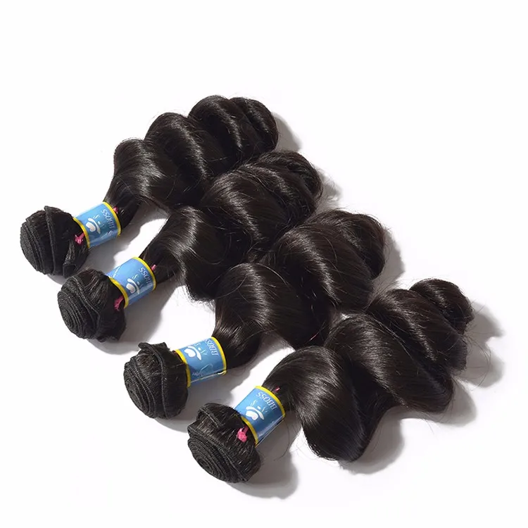Cheap 10a Virgin Unprocessed Loose Wave Hair,100 Human Hair Weave