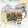 Custom printing PP disposable waterproof folding clear cookie box design packaging