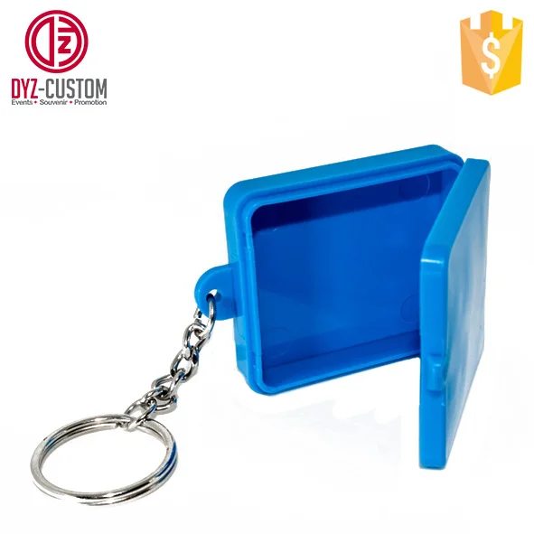 Promotional Plastic Pill Box Keychain Mini Capsule Pill Box Keychain