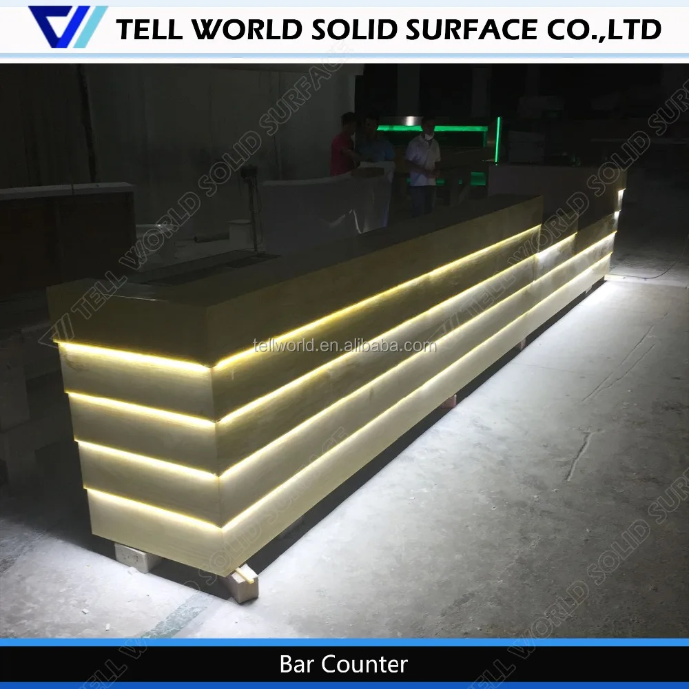 Fashionable Artificial Marble Stone Hotel Bar Counter Standard