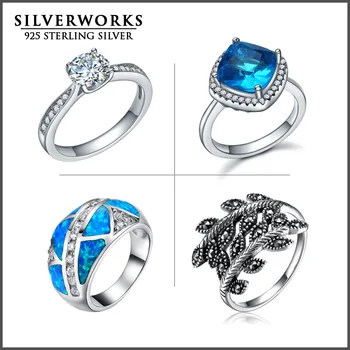 silver ring collection