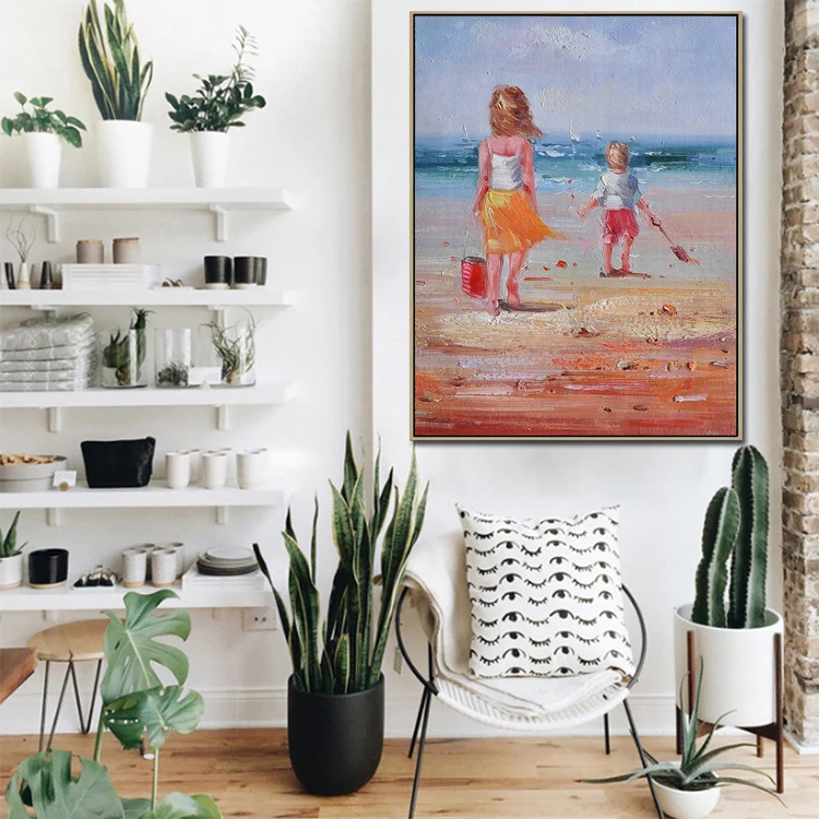 Schone Kinder Spielen Am Strand Malerei Buy Strand Malerei