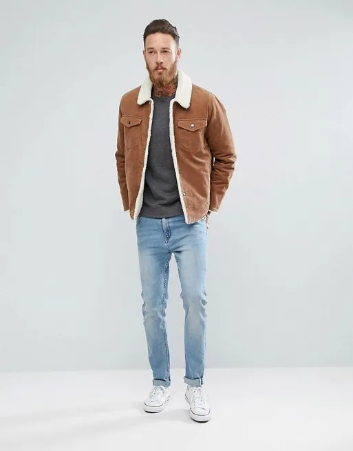 tan borg jacket mens