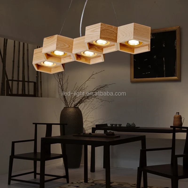 Créative salle à manger Ãclairage à la maison décor bois en bois ...