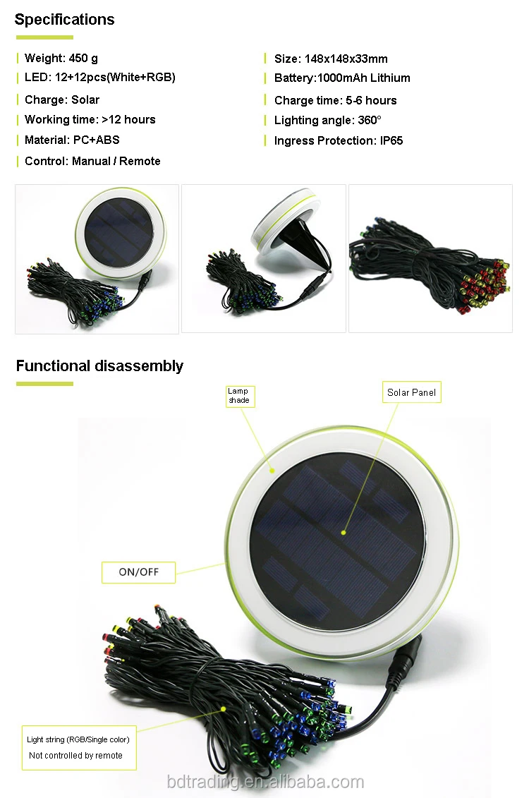 IP65 water proof outdoor garden patio landscape decoration led string solar lawn light led solar garden light