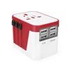 Ezitown universal world wide travel charger adapter plug with 4 usb socket outlet adaptor