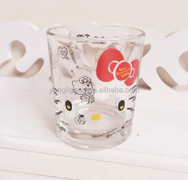 New products hello kitty shot glass , cheap tourist souvenir shot glass,custom vodka shot glass