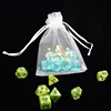 Customized small drawstring gift bag drawing cosmetics organza bag with ribbon