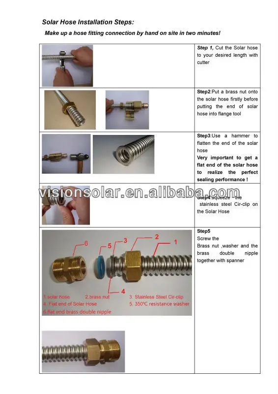 Solar Pipe Stainless Steel Corrugated Pipe 2 x Dn16 with 5mm Aerogel Isolation