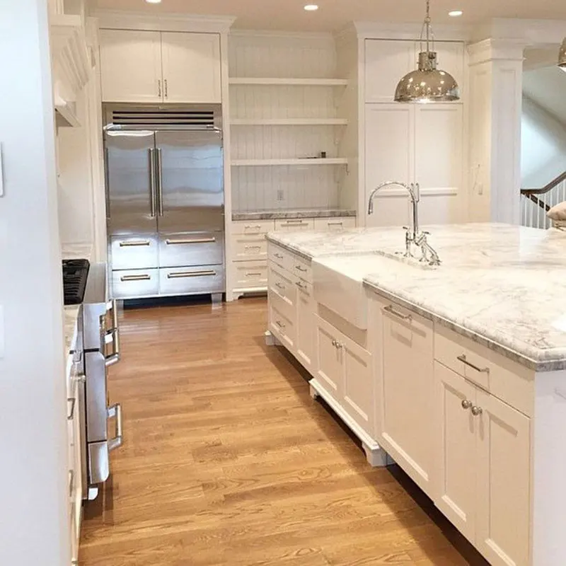 Carrara White Marble Kitchen Countertops& Island Tops ...