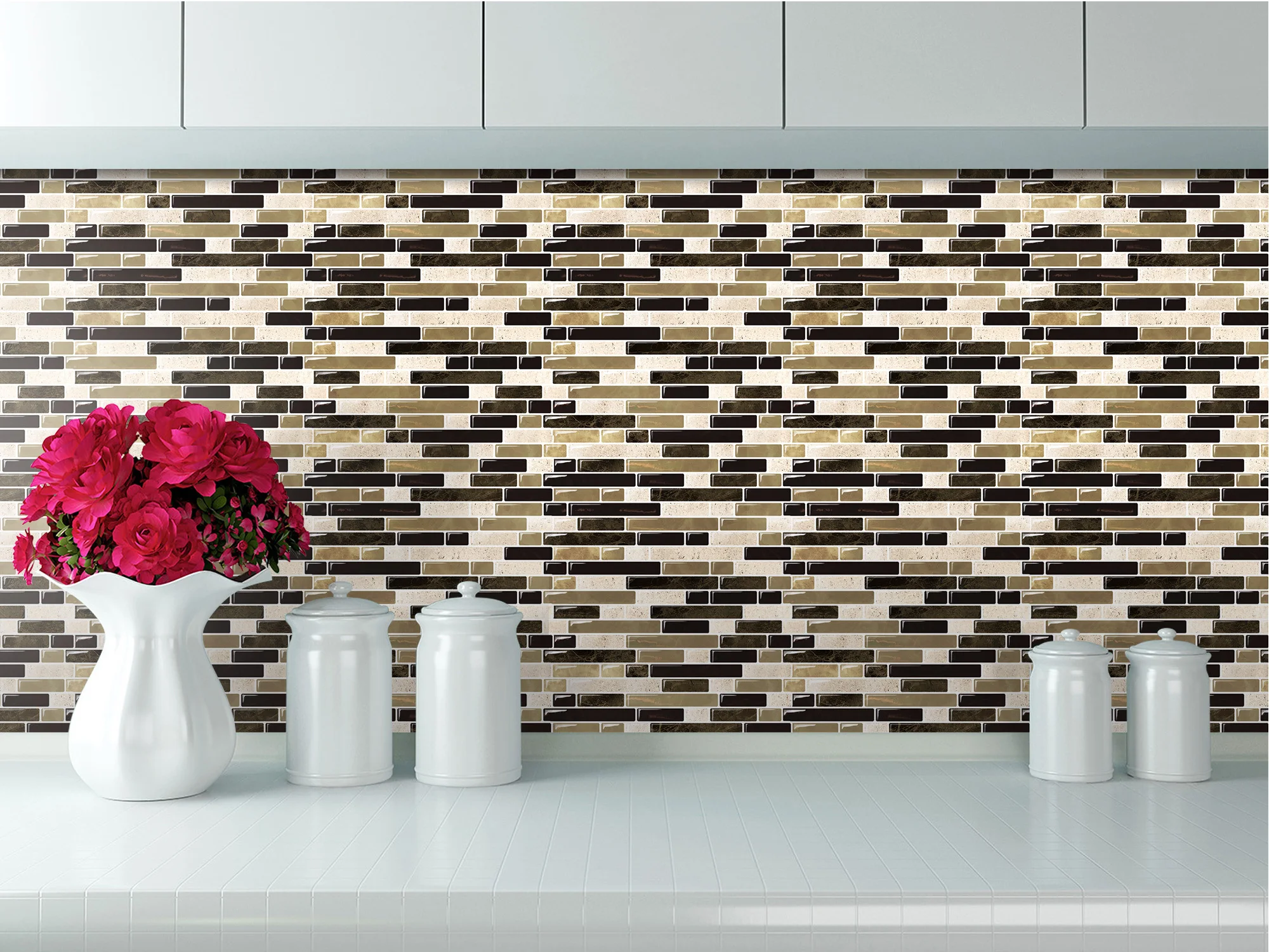 Mosaik Peel And Stick Tiles Removable Stick On 3d Mosaic Self Adhesive