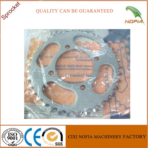 Ybr125 Bajaj Ct100 Motor Transmission System Chain Sprockets With 428