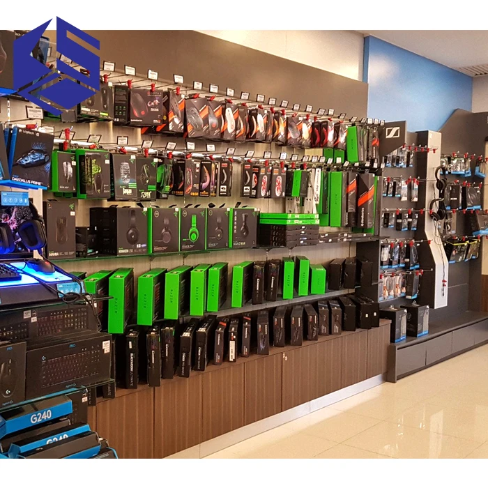 KSL Computer Shop Counter Design - Cell Phone Accessories Display Kiosk