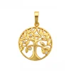 34095 xuping 24k gold plated tree pendant charms, fashion wholesale jewelry crystal stone tree of life pendant