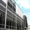 aluminum building facade motorized aerofoil sun louver