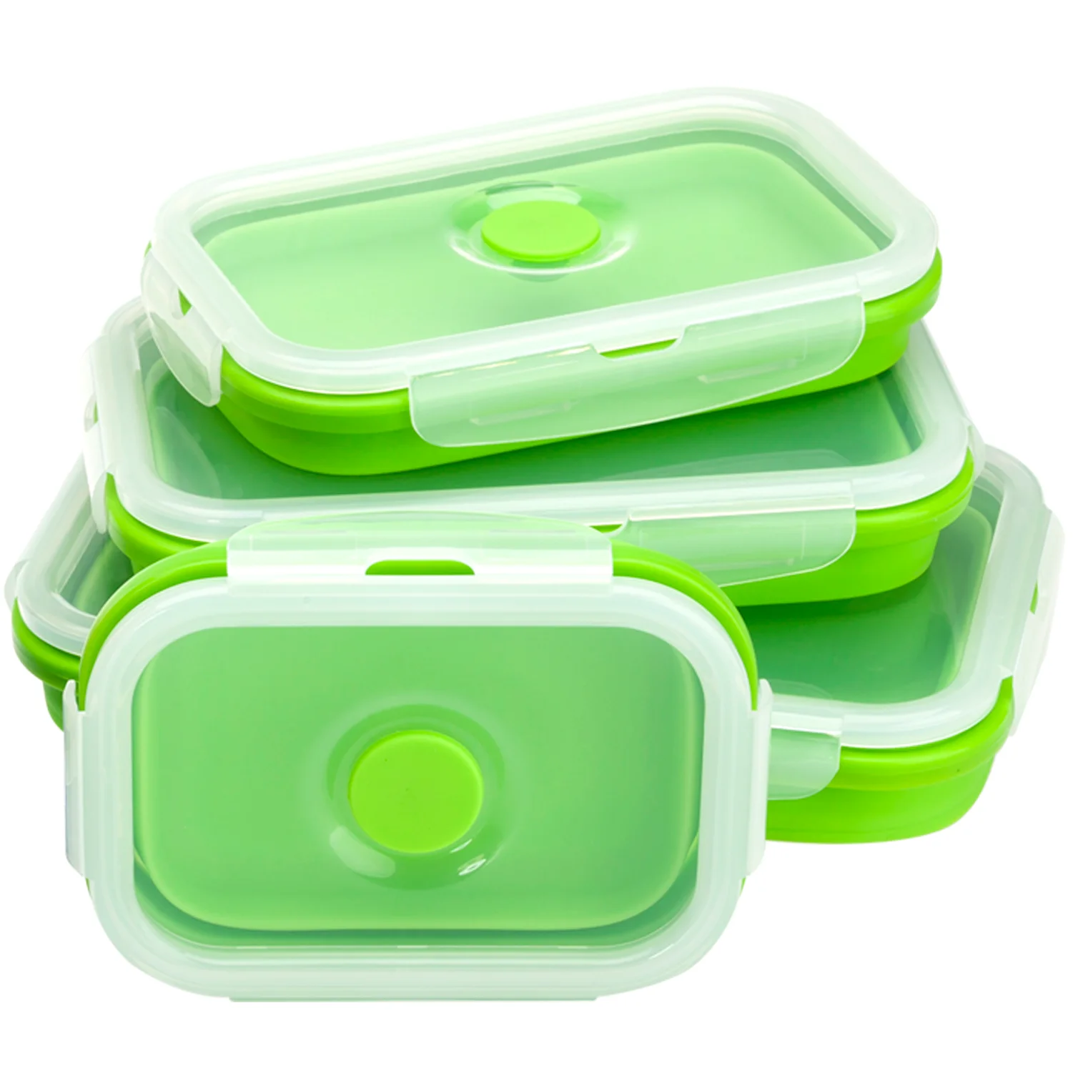 1-4pcs Silicone Lunch Box Collapsible Portable Box Bowl Bento Boxes ...