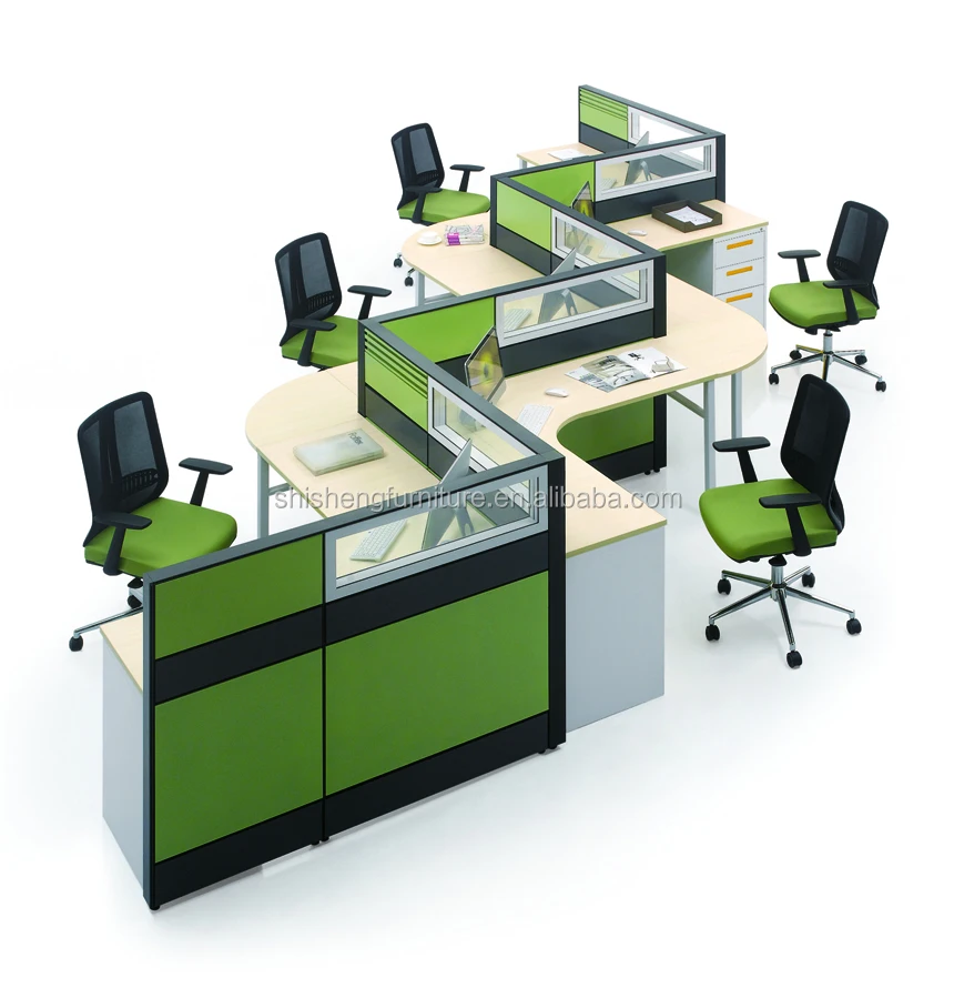 Modular Office Furniture 5 Person Office Desk Cubicle Workstation Partition 60620024283