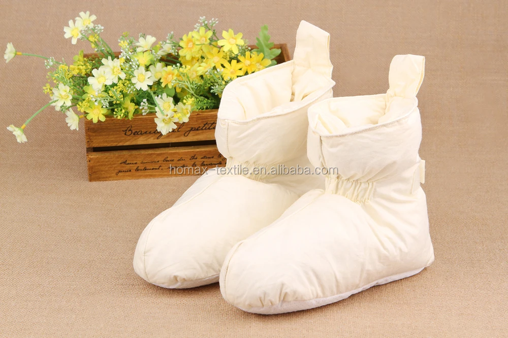 Cotton Fabric Feather And Down Filled Women Indoor Slippers Buy Down Slippers,Cotton Slipper
