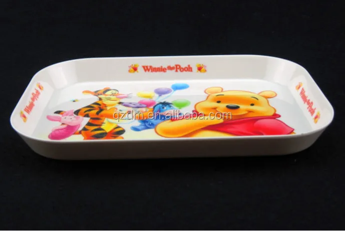8inch Square kids tray ,Melamine fuirt tray