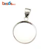 Beadsnice ID 27603 925 silver with 12mm hole inside diameter 10.5mm sold by PC jewelry pendant blanks