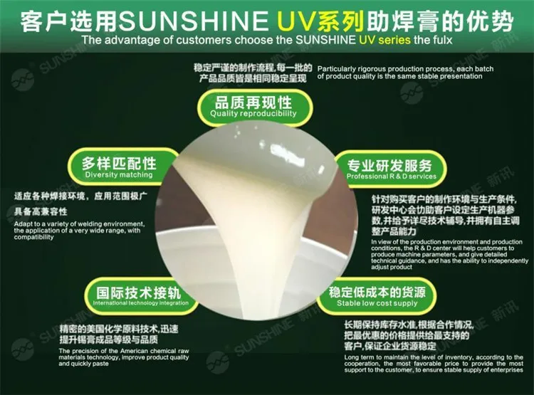 SUNSHINE Rosin-based solder flux RMA-229-TPF(UV)