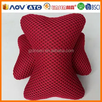 Cheap Wholesale Dog Bone Car Neck Massage White Bow Tie Pillow