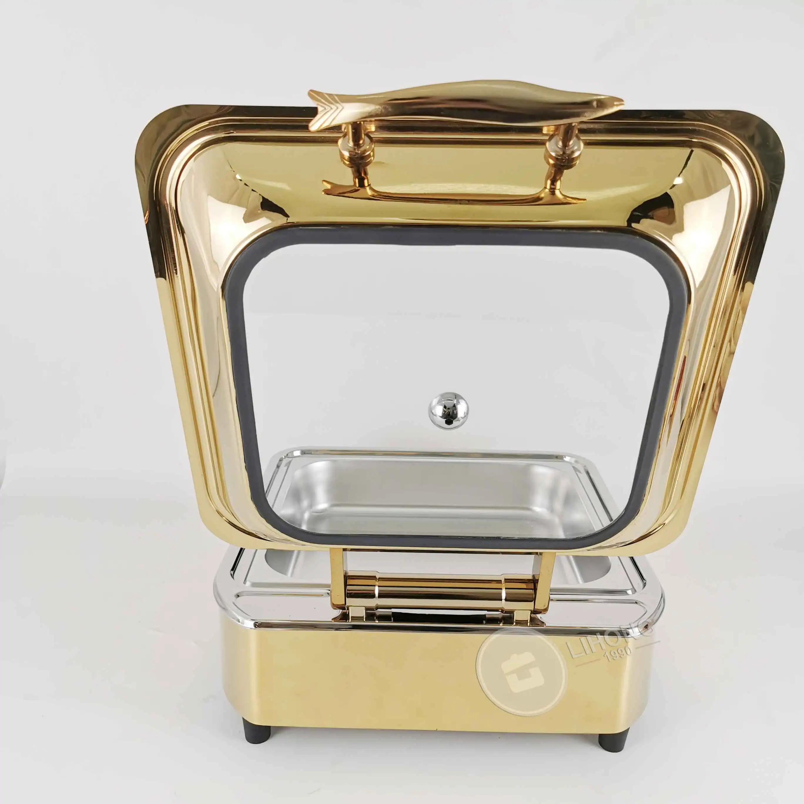 Commercial Stainless Steel Catering Chafing Dish Gold Buffet Food