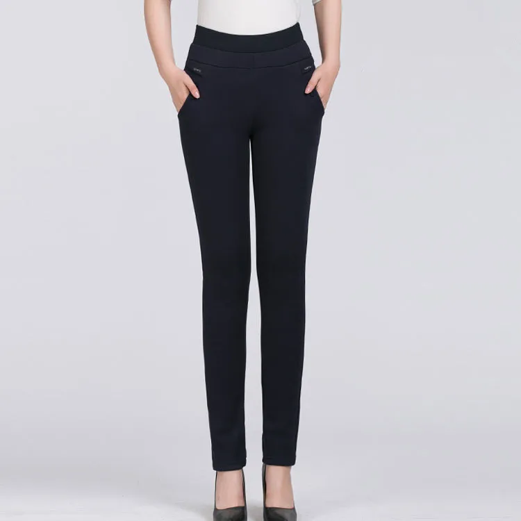 two tone black and white pants