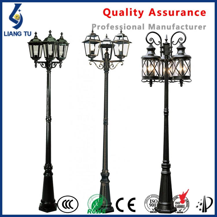 Garden Street Decorative 3 Lights French Lamp Posts Outdoor