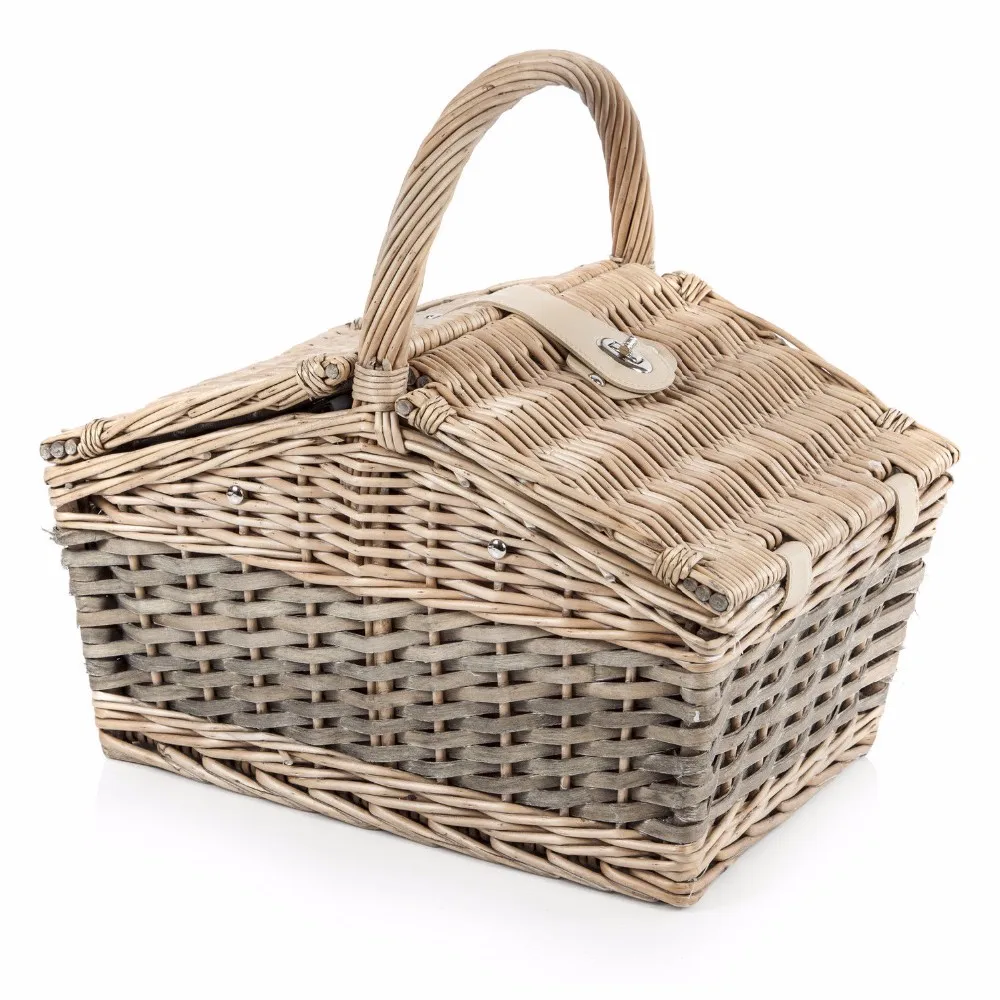Wholesale New Designed Handmade Cheap Wicker Picnic Hamper For 2 Person