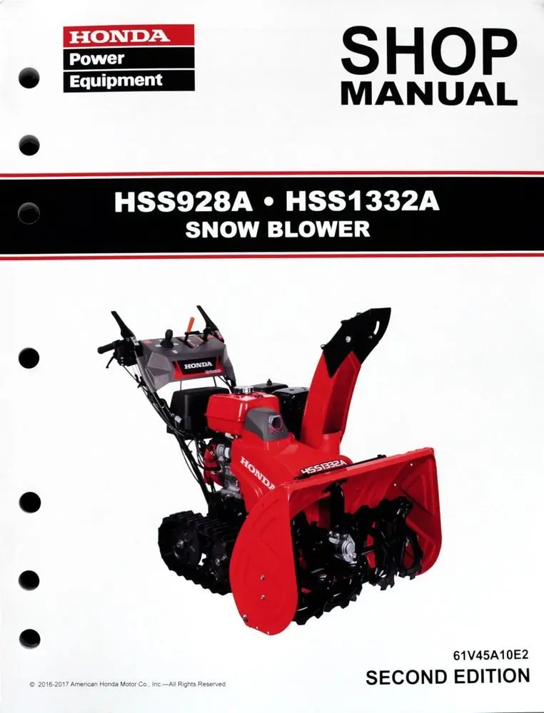 Buy Honda HS50 Snow Blow Throw Service Repair Shop Manual in Cheap