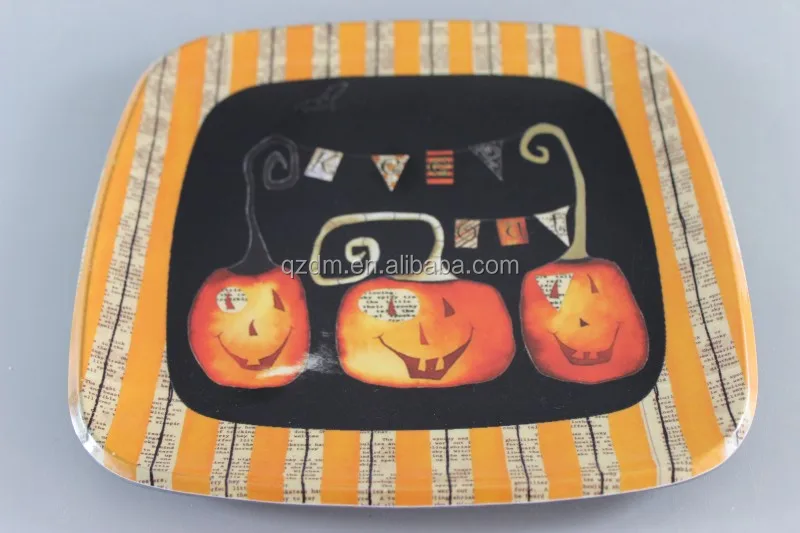 Own Designs Melamine Hallowmas Plate for Pumpkin Print