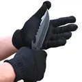 New Brand 1Pair Black Stainless Steel Wire Safety Works Anti Slash Cut Resistance Glove