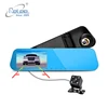 High quality FHD 1080P driver car auto camera 4.3 inch car mirror dvr with dual lens