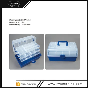 Large 3 Folding Tray Clear Lid Plastic 