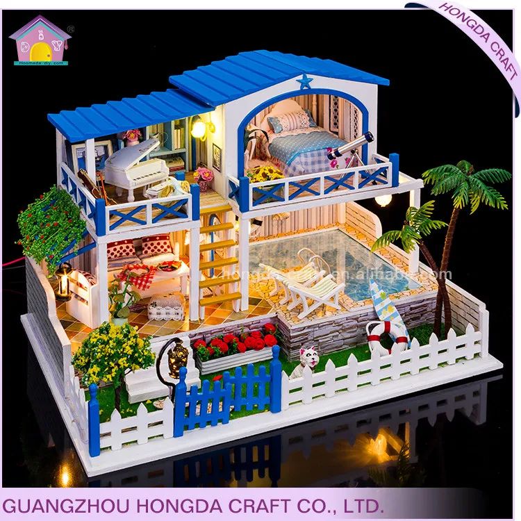 Affordable Miniature Log Cabin Accessories Wooden Dolls Furnitures